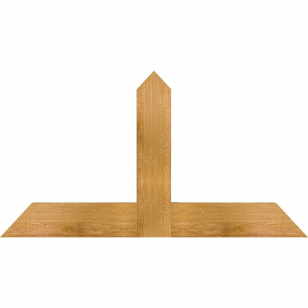 Ekena Millwork Portland Rough Sawn Timber Gable Bracket, Western Red Cedar, 36"W x 19"H x 2"D x 4"F, 13/12 Pitch GBW036X19X0204POR00RWR - main